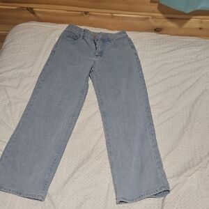 Wide Leg Blue Jeans